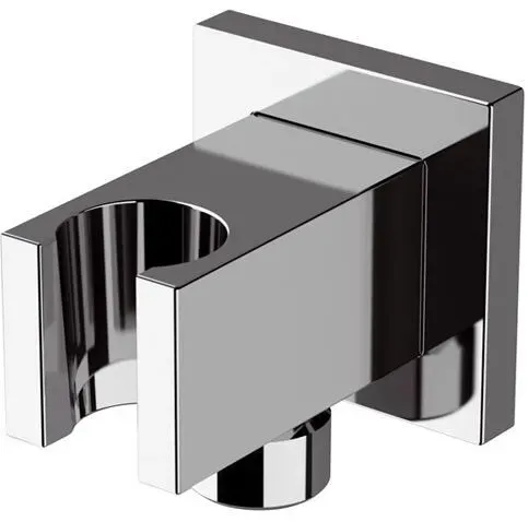 BB Design Wandanschlussbogen mit Brausehalter fest chrom