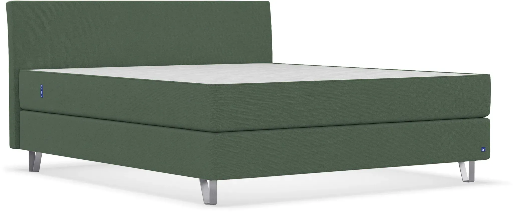 BRUNO Boxspringbett Premium 180x200cm in Grün | Matratzen-Härtegrad: Links H3 / Rechts H3 | mehrfach ausgezeichnet in Design & Qualität