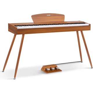 Donner DDP-80 E-Piano 88 Tasten Gewichtet Klavier, Hammermechanik II, Home Digital-Pianos Volle Größe Keyboard mit Ständer, Dreifach-pedal, USB-MIDI und Kopfhöreranschluss