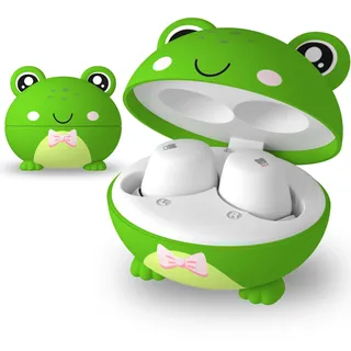 Kopfhörer Kabellos Bluetooth Kinder, 30 Std Kopfhörer für Mädchen und Jungen, Für kleine Ohren, Eingebautes Mikrofon, Tragbarkeit Kopfhörer Kinder In-Ear für Handys/ Tablet/ iPad/ Laptops/ PC (Grün)