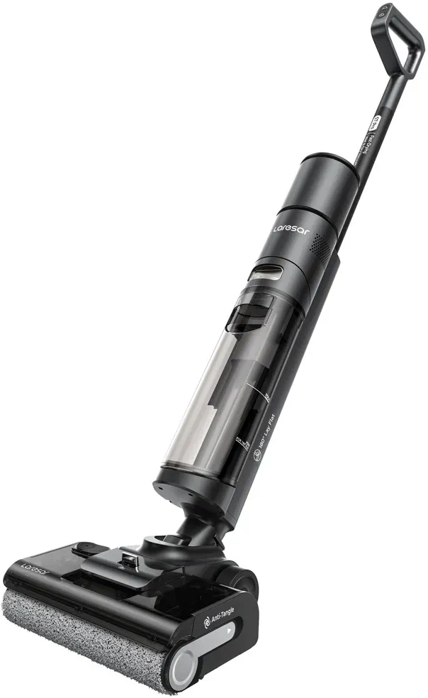 Laresar S7 Pro Kabelloser Nass- und Trockenstaubsauger, Wischmop, Lay-Flat-Reinigung, 5-Min-Schnelltrocknung, 80°C Selbstreinigung, 19000 Pa Saugleistung, Anti-Verheddern, 50 Min Laufzeit,