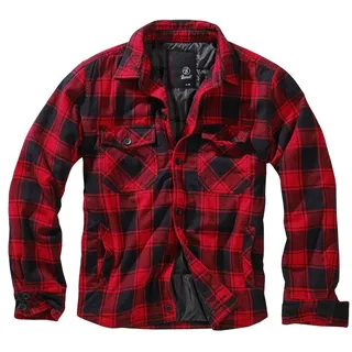 Brandit Textil Brandit Lumber Hemdjacke schwarz/rot, Größe XL