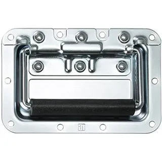 Adam Hall Hardware - Klappgriff mittel gefedert in Einbauschale 8 mm tief