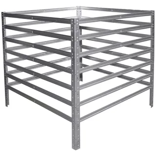 shelfplaza HOME Komposter 100x40x40 cm in verzinkt mit 160 Liter Volumen