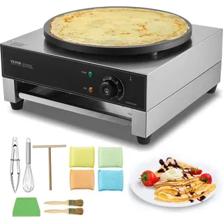 Vevor Elektro Crepes Maker Kommerzielle Crepe-Maschine 1700W Einzelkopf 40cm