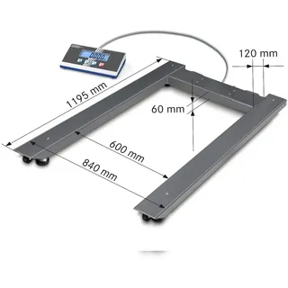 Kern UIB 1.5T-4 Palettenwaage Wägebereich (max.) 1500kg, Stahl, IP67 Schutz, Teilung 500g