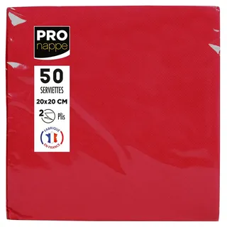 ProNappe 16x Pack 50 Cocktail-Servietten 2-lagig 20x20cm Rot