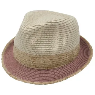 MAXIMO Strohhut KIDS-Trilby (1-St) rosa|weiß 57