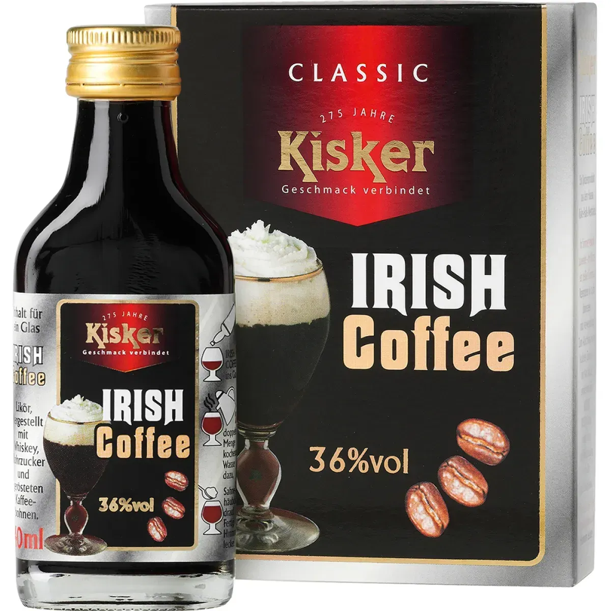 Kisker Irish Coffee 36 % vol. 2x40 ml