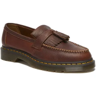 Dr. Martens Unisex-Erwachsene Adrian Yellow Stitch Leather Loafers, Cashew, 43 EU - 43 EU