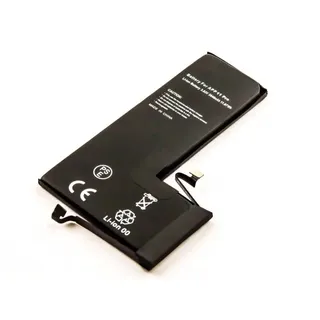 AccuCell Akku passend für Apple iPhone 11 Pro, Li-Polymer, 3,83V, 3046mAh, 11,7Wh, built-in, ohne Werkzeug - without battery health information