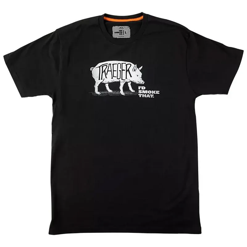 Traeger I'd Smoke That Pig T-Shirt Schwarz XL, Unisex