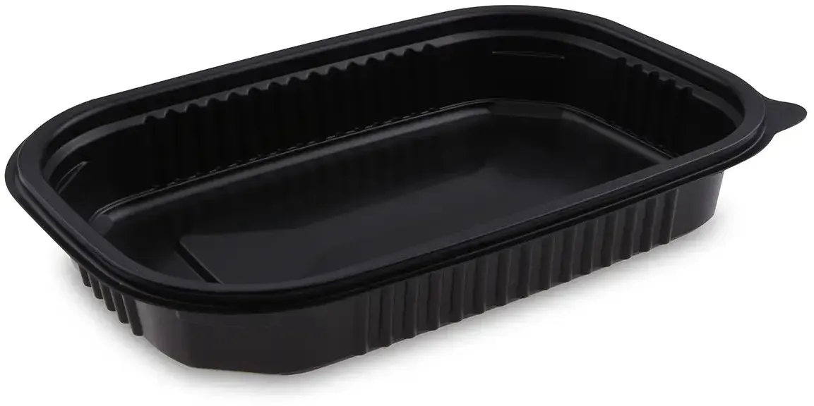 Mikrowellenschale (PP) ungeteilt schwarz `M` 221 x 151 mm 750ml