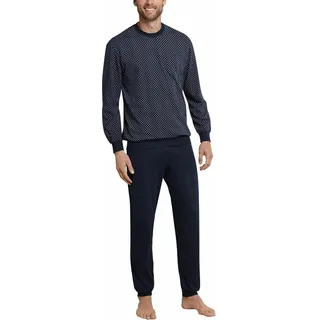 SCHIESSER Herren Schlafanzug lang mit Bündchen - Nightwear Pyjamaset, Dunkelblau_159620, 26