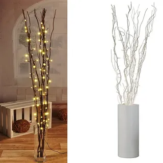 Mojawo Lichterzweige silber mit 80 LEDs