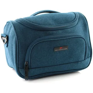 Von Cronshagen Kosmetikkoffer Cloud 2.0 | Kulturtasche aus Polyester | mit abnehmbarem Schulterriemen | Aufsteckfunktion (Petrol)