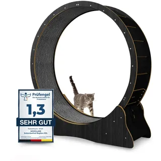 Katzenlaufrad 'Baghira' XXL Groß 120cm Innendurchmesser - Schwarz