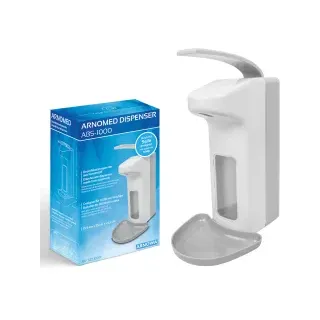 ARNOMED Desinfektionsmittelspender, ABS Kunststoff, weiß 522-1000 , Füllvolumen: 1 Liter