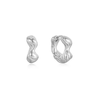 ANIA HAIE Ohrringe Twisted Wave Thick Hoop in silber | Gr.: onesize