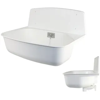 Otto Haas KG Haas Kunststoff Ausgussbecken Marion, weiss, Komplett Set, 6200