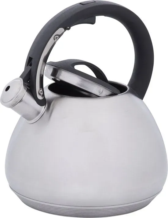 Resto Lyra Pfeifkessel Wasserkocher - 2,7L - Edelstahl - Teekessel - Induktion - Grau