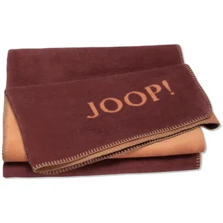 Joop! Wohndecke Uni-Doubleface Granat Kupfer
