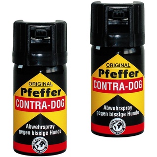 kh security Pfefferspray Contra-Dog Abwehrspray, 2-er Pack, 80 ml, 130102set2