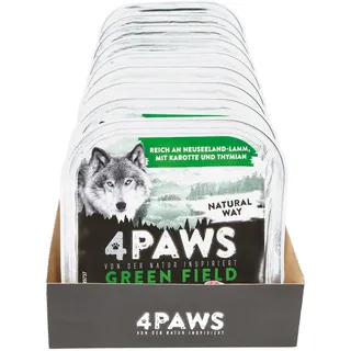 4 PAWS Hundenahrung Lamm Karotte 300 g, 10er Pack