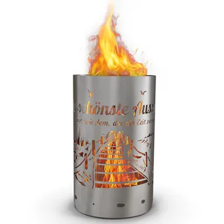 Tiko-Metalldesign Feuertonne Feuerkorb mit Motiv " "