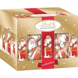 Lindt Mini Santa Weihnachtsmann Vollmilch-Schokolade Packung 200g