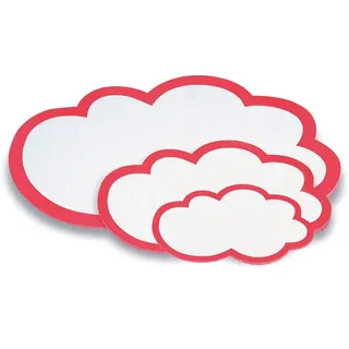 Magnetoplan Moderationskarten weiß/rot 23,0 x 14,5 cm, 20 Blatt