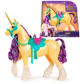 unicorn academy Einhorn Leaf - ca. 28 cm großes Einhorn von Ava zur beliebten Netflix-Serie, mit beweglichem Kopf und abnehmbaren Zubehör für spannendes Rollenspiel, für Kinder ab 4 Jahren