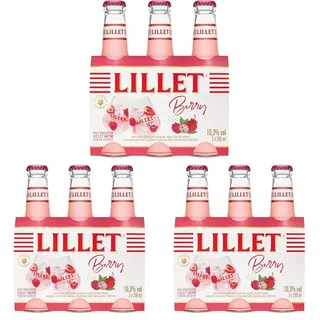 Lillet Berry, vorgemischter Drink aus Lillet Blanc, Erdbeer- & Himbeer-Aromen, fruchtiger Aperitif, aromatisiertes alkoholisches Mixgetränk, 3 x 200ml (Packung mit 3)
