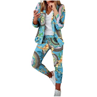 WANGTIANXUE Hosenanzug Damen Die Discounter Elegant Business Anzug Set Hosenanzug Blazer Hose 2-teilig Anzug Karo Einfarbig Zweiteiler Sale Angebote Slimfit Festlich Sportlich Hosenanzug Streetwear - S