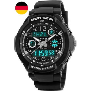 Aswan Watch Digitaluhr Kinder Jungen Mit Wecker,Stoppuhr,Led Licht,Datum-Sport A