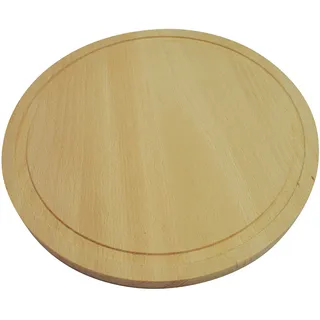 Kreisförmiges Schneidebrett aus Holz, 25,4 cm, 25 cm, Küche, Massivholz, rund, einfarbig, mit runder Linie
