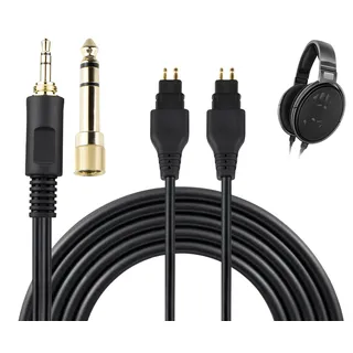 SOULWIT Kopfhörer Kabel für Sennheiser HD660S/HD660S2/HD650/HD600/HD580/HD58X/HD565/HD545/HD535/HD525/HD265, Verlängerungskabel (6N OCC-Kupfer) mit 3,5mm Stecker, 6,35mm Adapter–PVC (1,2m/4 ft)