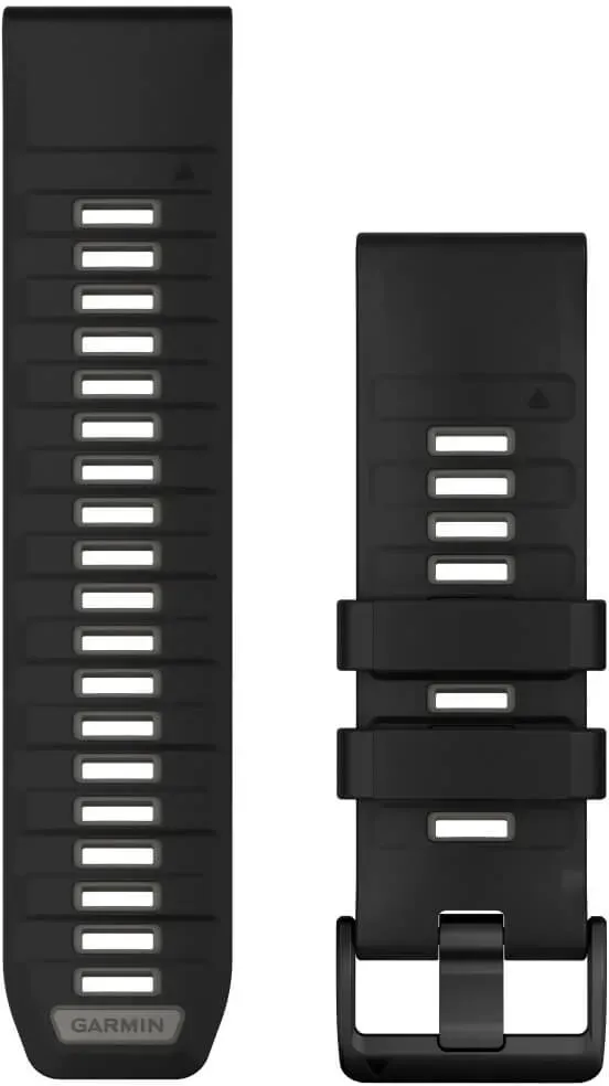 Garmin Quickfit Silikon Armband 26mm Schwarz-Kieselgrau fenix 8 51mm u.a. Schwarz/Kieselgrau 
