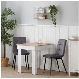 Homestyle4u Esszimmerstuhl Anthrazit Samt