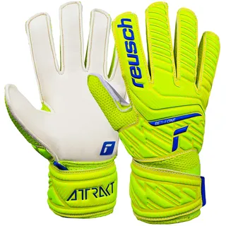 Reusch Unisex Torwarthandschuhe Attrakt Solid Junior safet yellow/dp blue/whit 6