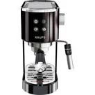 Krups EspressoVirtuoso+ XP444G Espressomaschine mit Siebträger Schwarz mit Milchaufschäumdüse