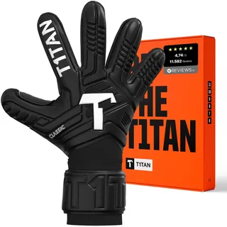 T1TAN Classic 1.0 Black-out Torwarthandschuhe mit Fingerschutz - Black-Out - 6