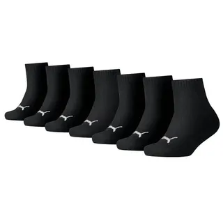 Puma KIDS Quarter Socken Sneaker Gr. 23 - 42 für Mädchen und Jungen 7 Paar schwarz 31-34