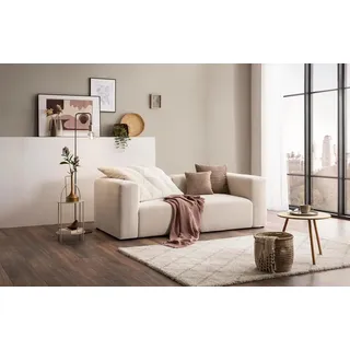 DOMO. collection Sofa Adrian, Modul-Sofa, 2 Sitzer aus zwei Ecksesseln, Bigsofa, Modul-Couch, 2 Einzel-Polsterelemente, 2er Couch, 216 x 108 x 69 cm (BxTxH), creme