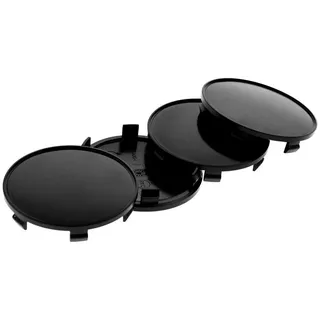 BRANDT AUTOMOTIVE Radkappe 4x 61mm Nabenkappen Radnaben Kappen Schwarz Gewölbt für AUDI