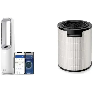 Philips Air Performer 2-in-1: Luftreiniger und Kühlgebläse & Ersatzfilter Integrierter 3-in-1-Filter für Luftreiniger AMF870 und AMF765