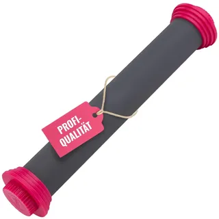 sallys Profi Ausrollstab - 30 cm - Antihaft-Silikon & Edelstahlkern - Teigroller mit Abnehmbaren Abstandsringen - Nudelholz zum Backen