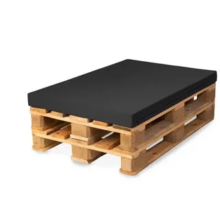 TexDeko Palettenkissen 120 x 80 x 8 cm schwarz 1 St.