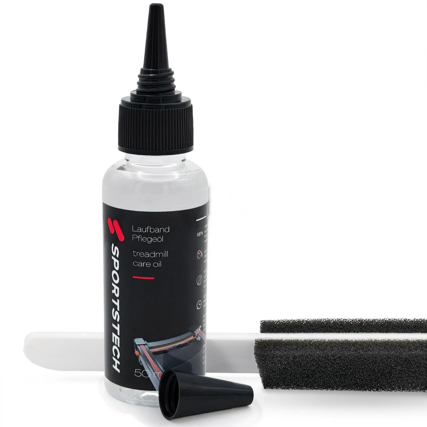 Sportstech 50 ml Silikonöl, Pflegeset für dein Laufband