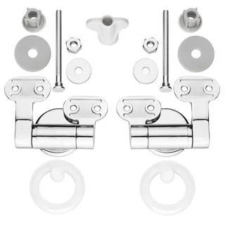 CORNAT TEC364980 Befestigungssatz WC-Sitz Art of Acryl, mit Absenkautomatik, weiß